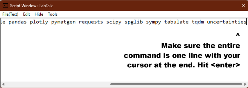 execute labtalk command