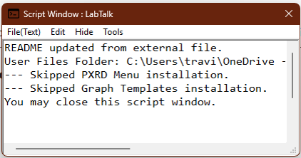 labtalk window