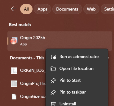 Start Menu > Open File Location